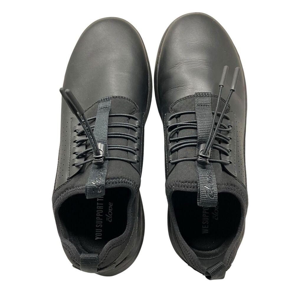 Clove Sneakers Mens 9 Black Healthcare Nurse Comfort Fluid/Slip Resistant New - Picture 7 of 9